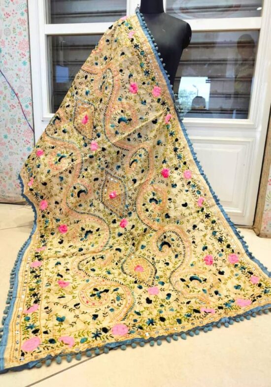 Midnight Mirage Embroidered Dupatta