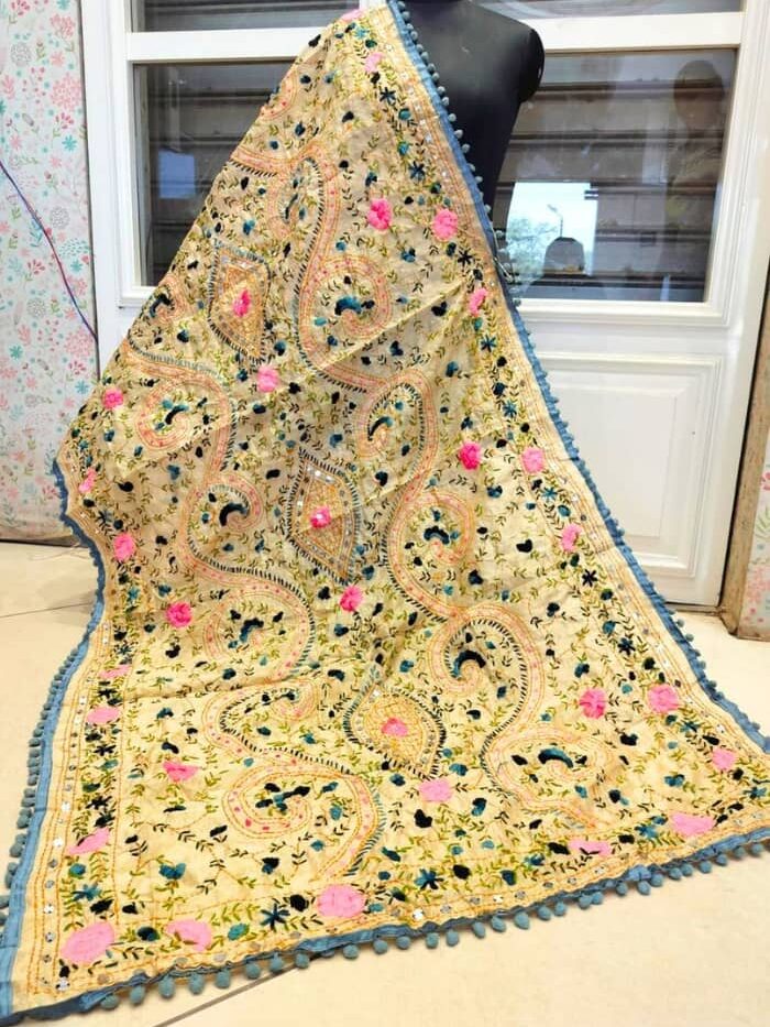 Midnight Mirage Embroidered Dupatta