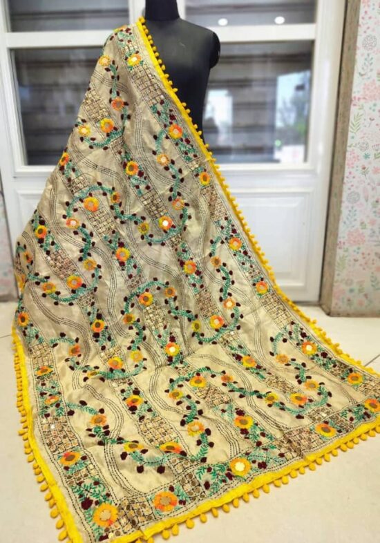 Sunset Serenade Embroidered Dupatta