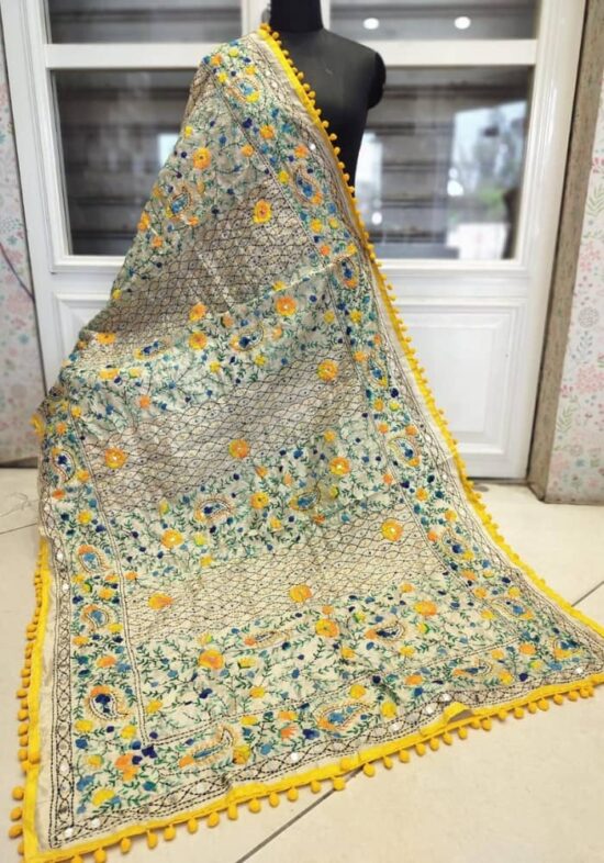 Whispering Willow Embroidered Dupatta