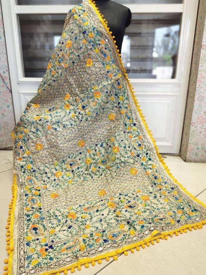 Whispering Willow Embroidered Dupatta