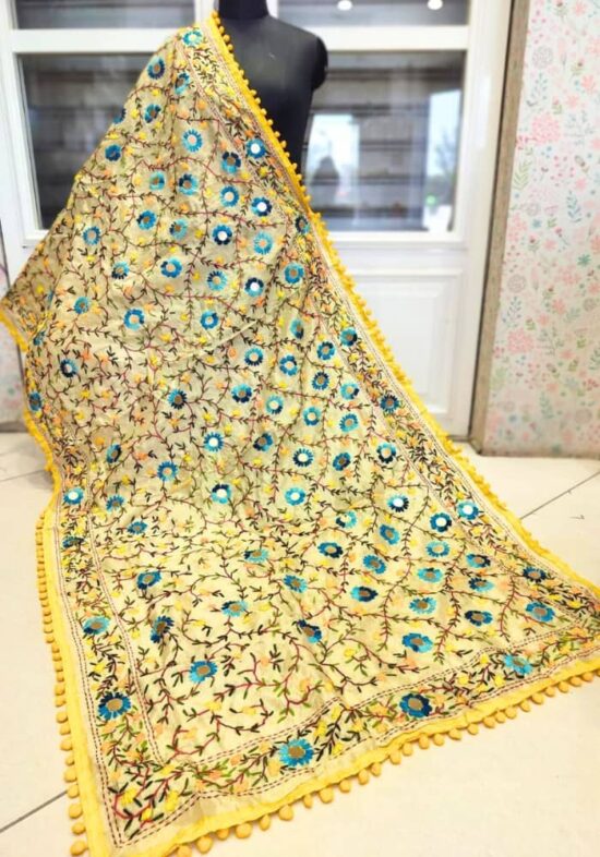 Golden Gleam Embroidered Dupatta