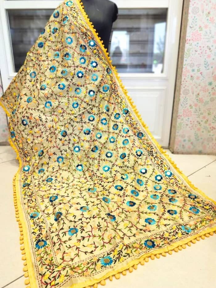 Golden Gleam Embroidered Dupatta