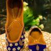 Cosmic Blue Embroidered Punjabi Jutti