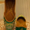Green Flourish Embroidered Punjabi Jutti