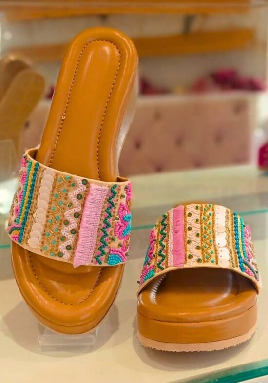 Ethereal Elegance Embroidered Heels For Women