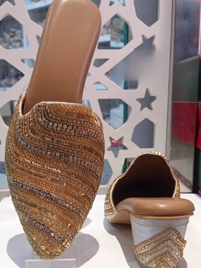 Starry Elegance Heeled Mules