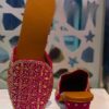 Dazzling Pink Heeled Mules